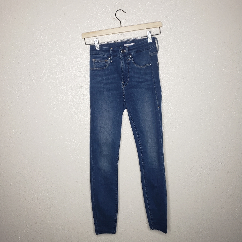 Good American Good Waist High Waisted Skinny Jeans